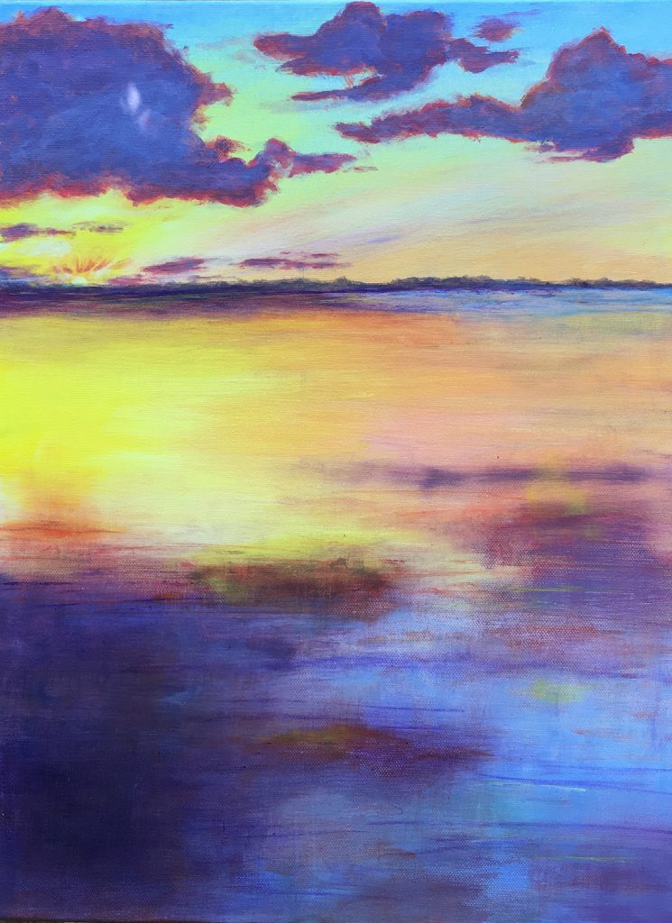 Purple sunset over a Lake Apopka